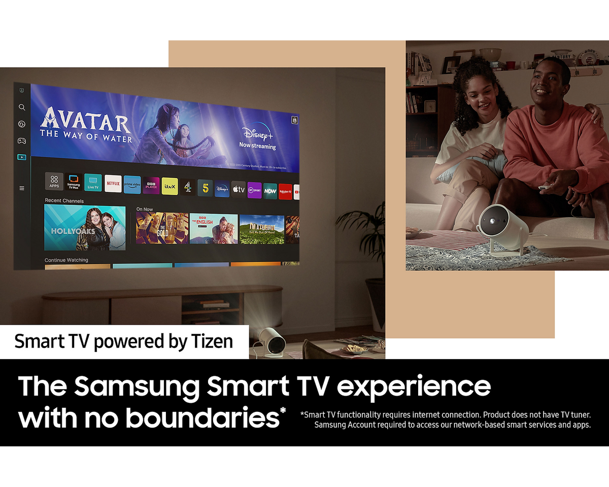 Samsung The Freestyle 2nd Gen TV Projector Portable 1920x1080 SP-LFF3CLAXXXU (Renewed)