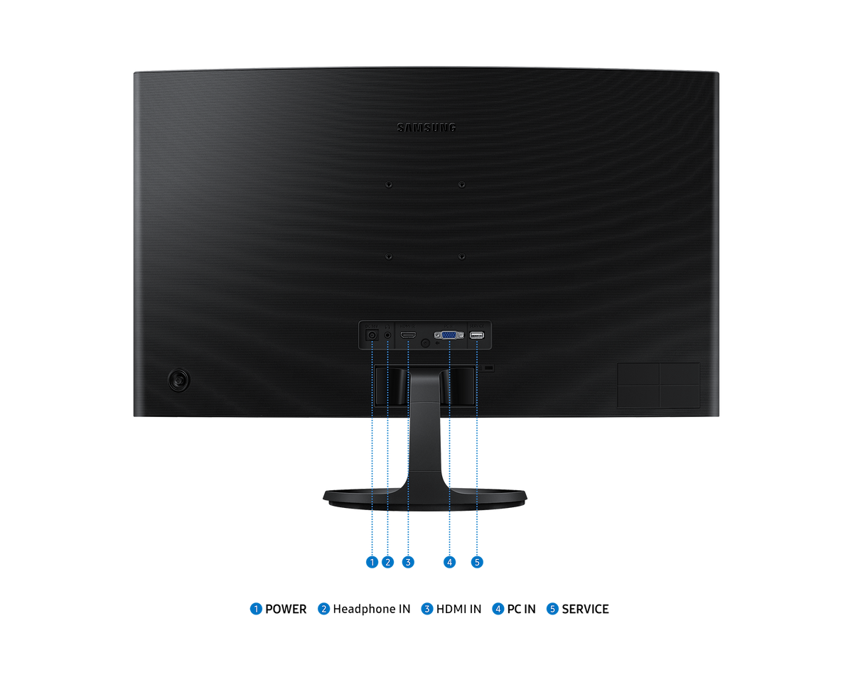 Samsung 27'' Curved Monitor FullHD 100Hz 1920x1080 HDMI VGA LS27D360GAUXXU (Renewed)