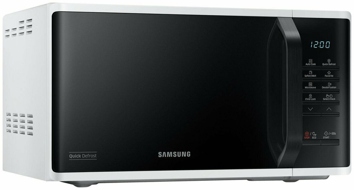 Samsung Solo Microwave Oven With Quick Defrost 23L MS23K3513AW/EU (Renewed)