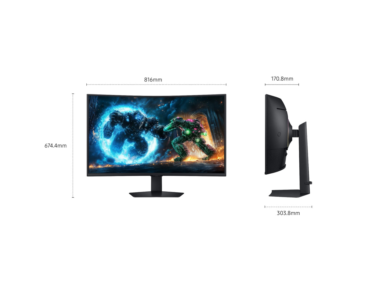 Samsung 37'' Curved Gaming Monitor Odyssey G7 G75F UHD 165Hz LS37FG756EUXXU (Renewed)