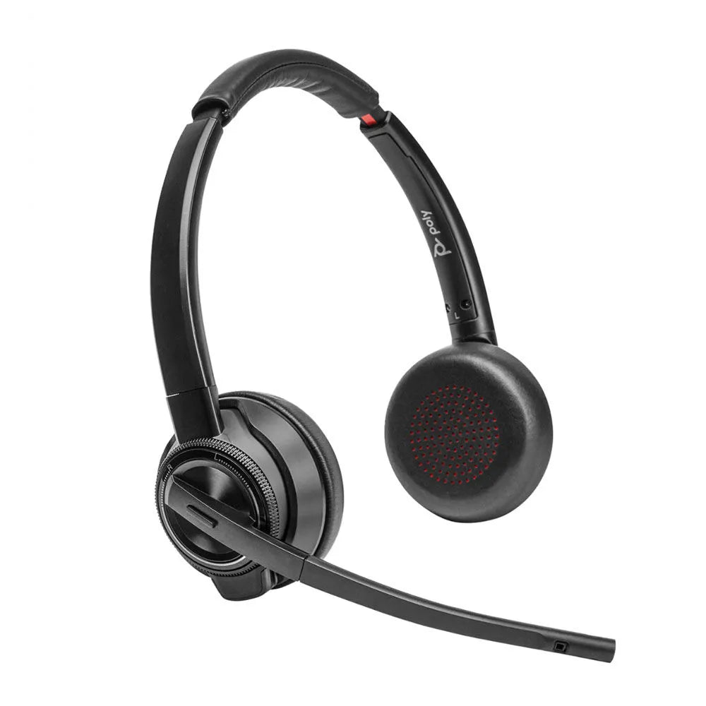 Poly Savi 8420-M Office Binaural DECT Wireless Headset Active Noise Reduction (New)