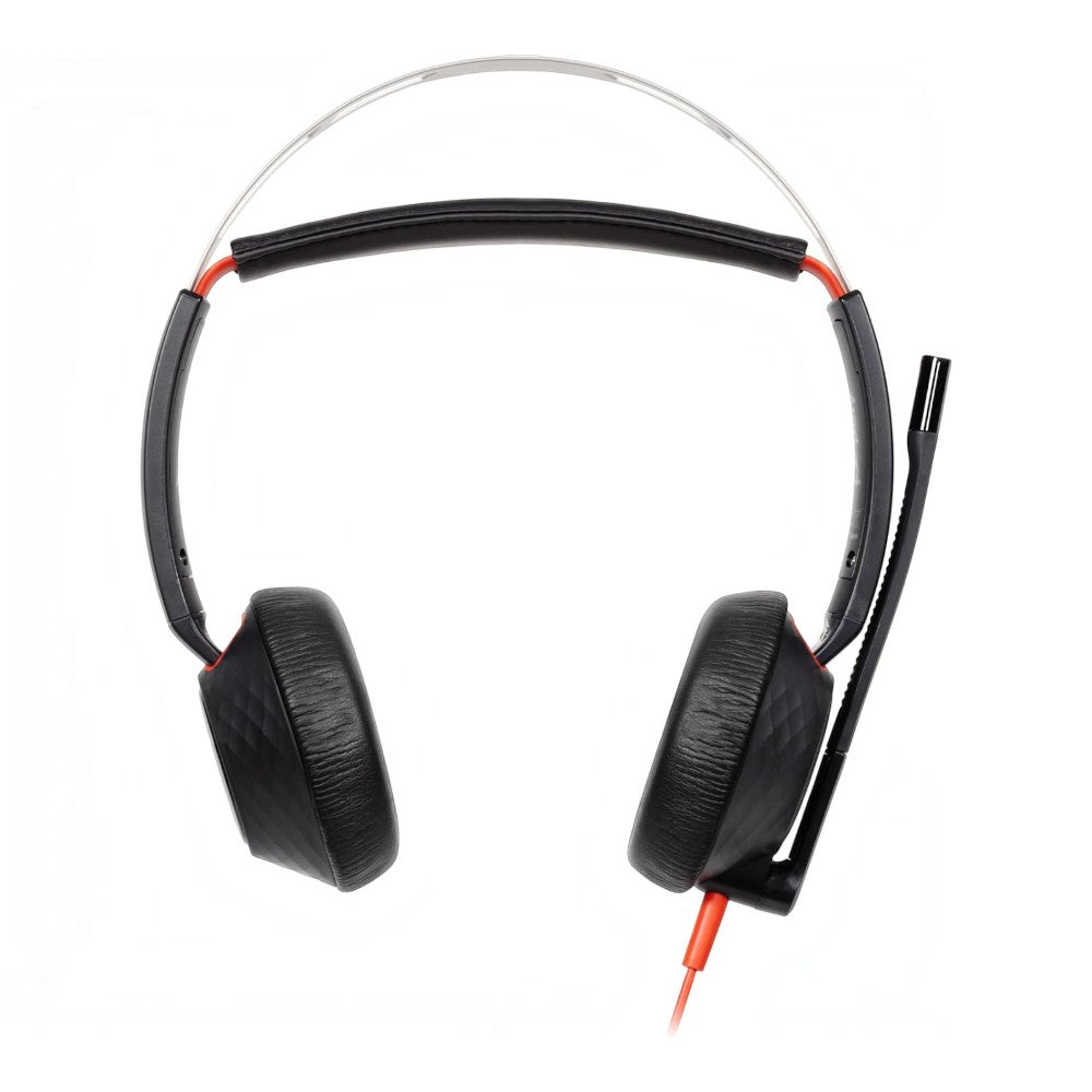 Poly Blackwire 5220 Stereo USB-C Headset +3.5mm Plug +USB-C/A Adapter (New)