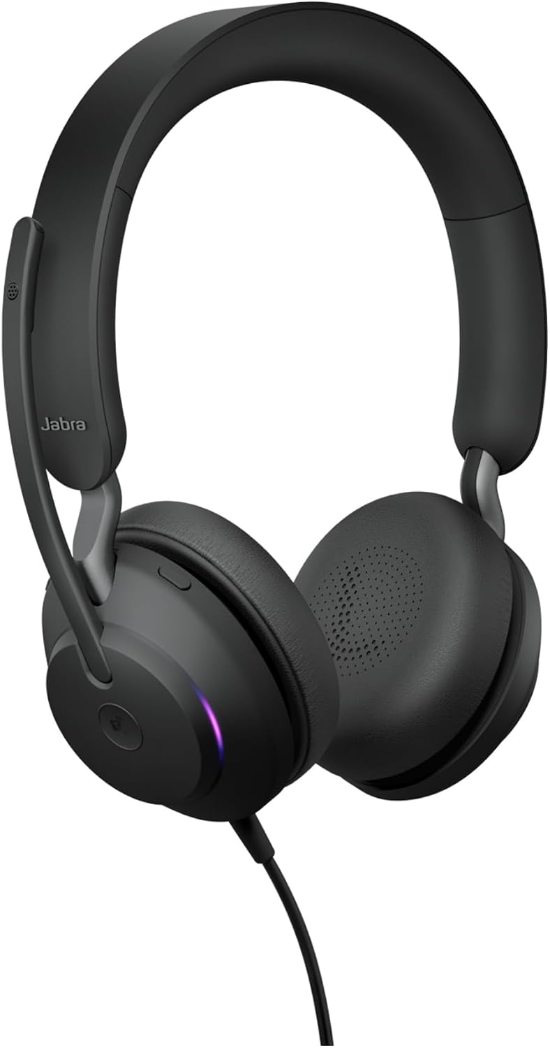 Jabra Evolve2 40 SE USB-C/A Stereo Headset MS Teams Button Noise-Isolating (New)