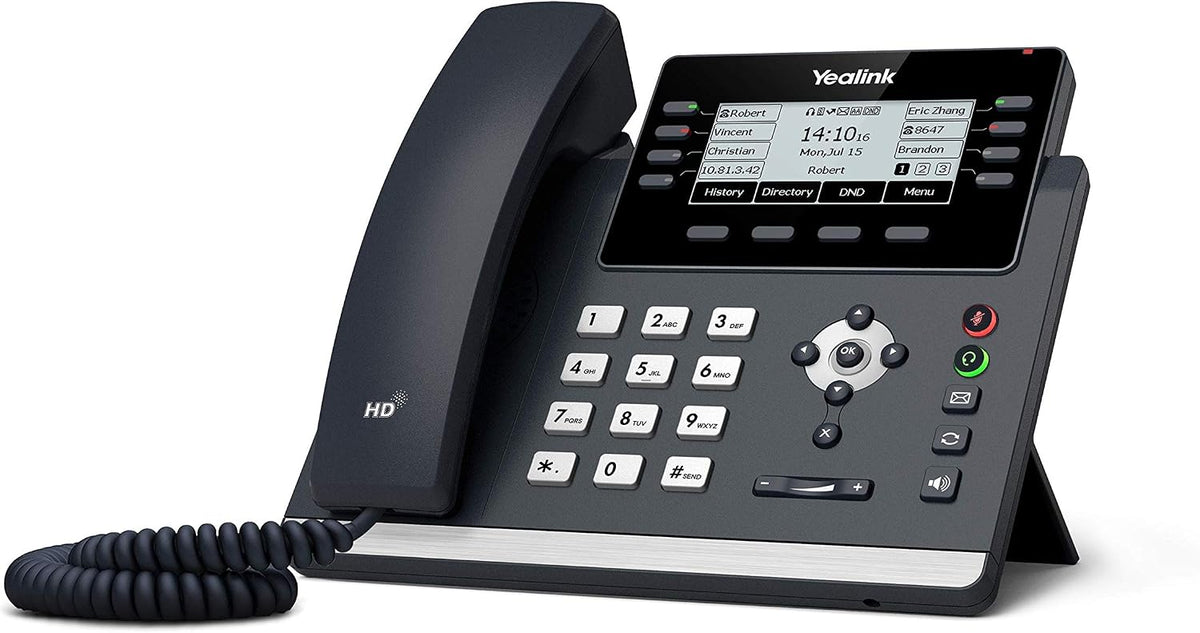 Yealink SIP-T43U Feature Rich IP PoE Phone Optima HD Voice 3.7'' LCD Display (Renewed)