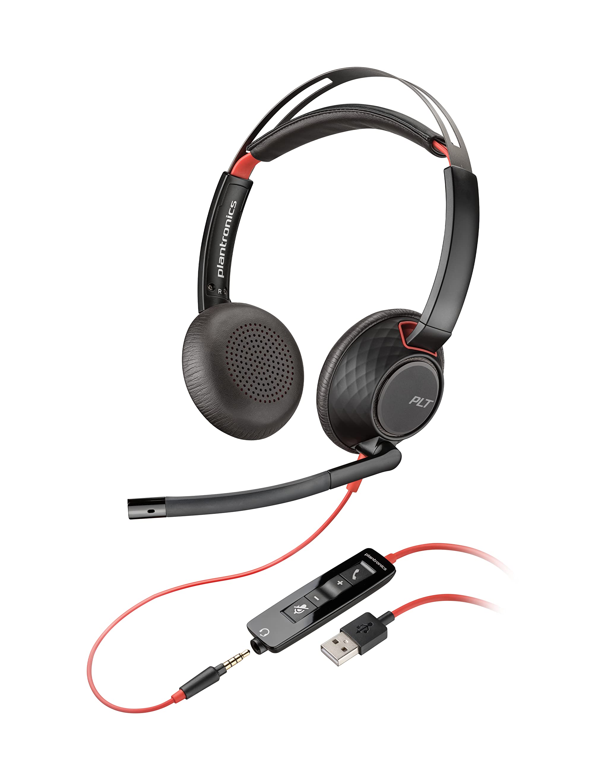 Plantronics Blackwire C5220 Binaural Headset USB Noise Cancelling SoundGuard (Renewed)