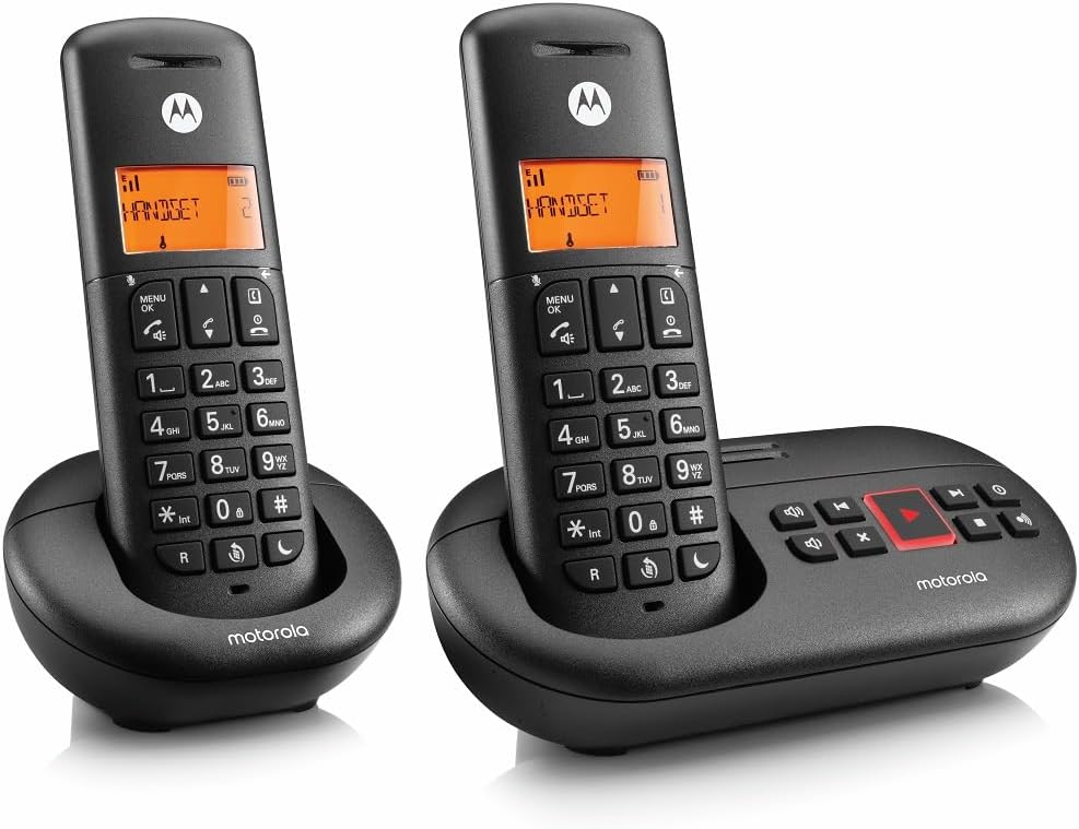 Motorola E212 Digital Cordless Landline Phone Answer Machine Nuisance Call Blocking (Refurbished B-Grade)