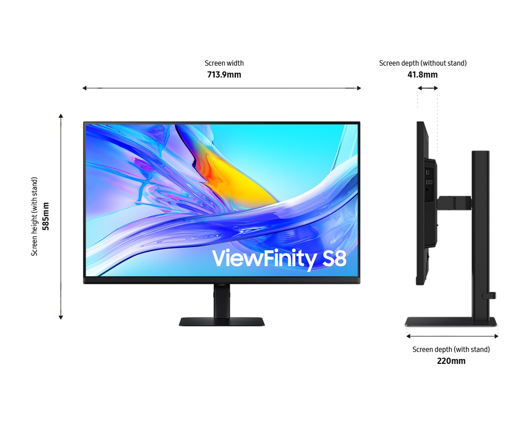 Samsung 27'' Monitor ViewFinity LS27D800UAUXXU (Has 1 Dust Spec On The Screen) (Refurbished B-Grade)