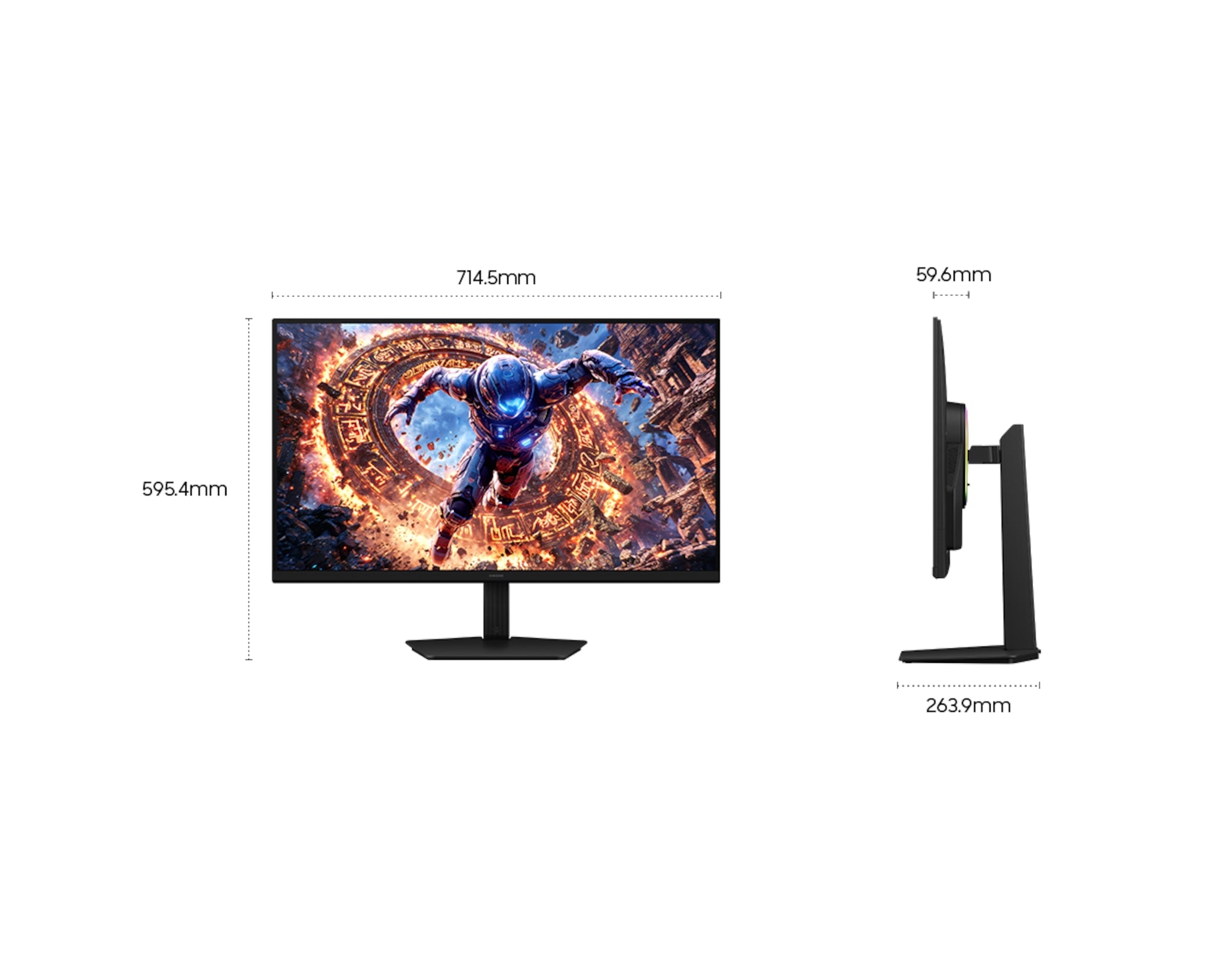 Samsung 32'' Gaming Monitor 330Hz LS32HG806ESXXU (Has Faint Lines On The Screen) (Refurbished B-Grade)