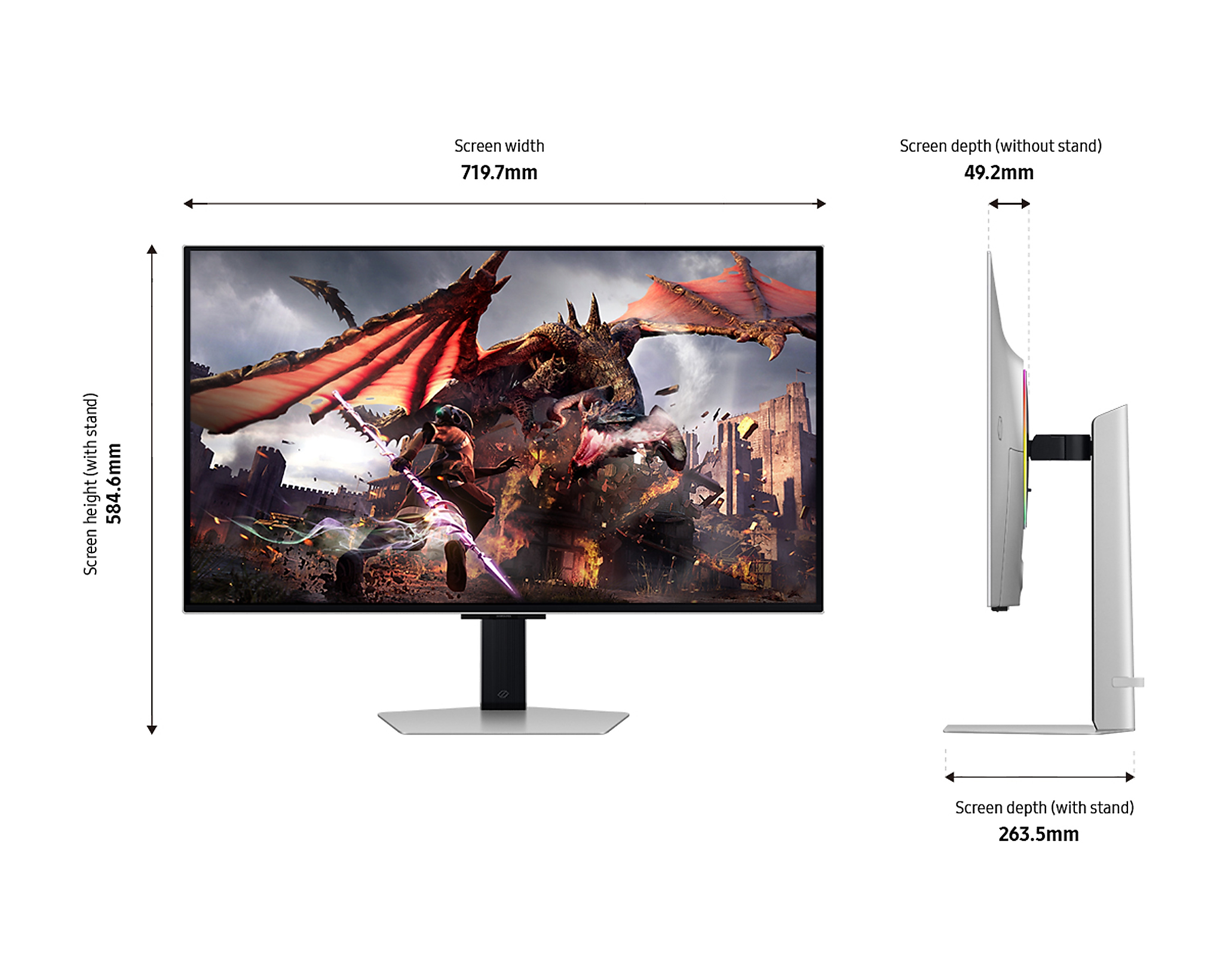 Samsung 32'' Gaming Monitor Smart Odyssey OLED G80SD UHD 240Hz LS32DG802SUXXU (New)