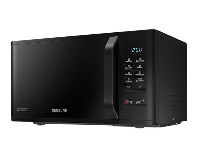 Samsung Solo Microwave Oven 800W 23L Quick Defrost Black MS23K3513AK/EU (Renewed)