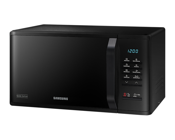 Samsung Solo Microwave Oven 800W 23L Quick Defrost Black MS23K3513AK/EU (Renewed)
