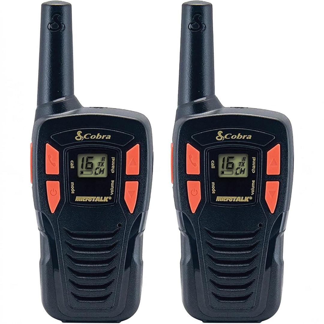 Cobra AM255 Pack Of 2 Lightweight Walkie Talkies 5km Range 16 Channels (Renewed)
