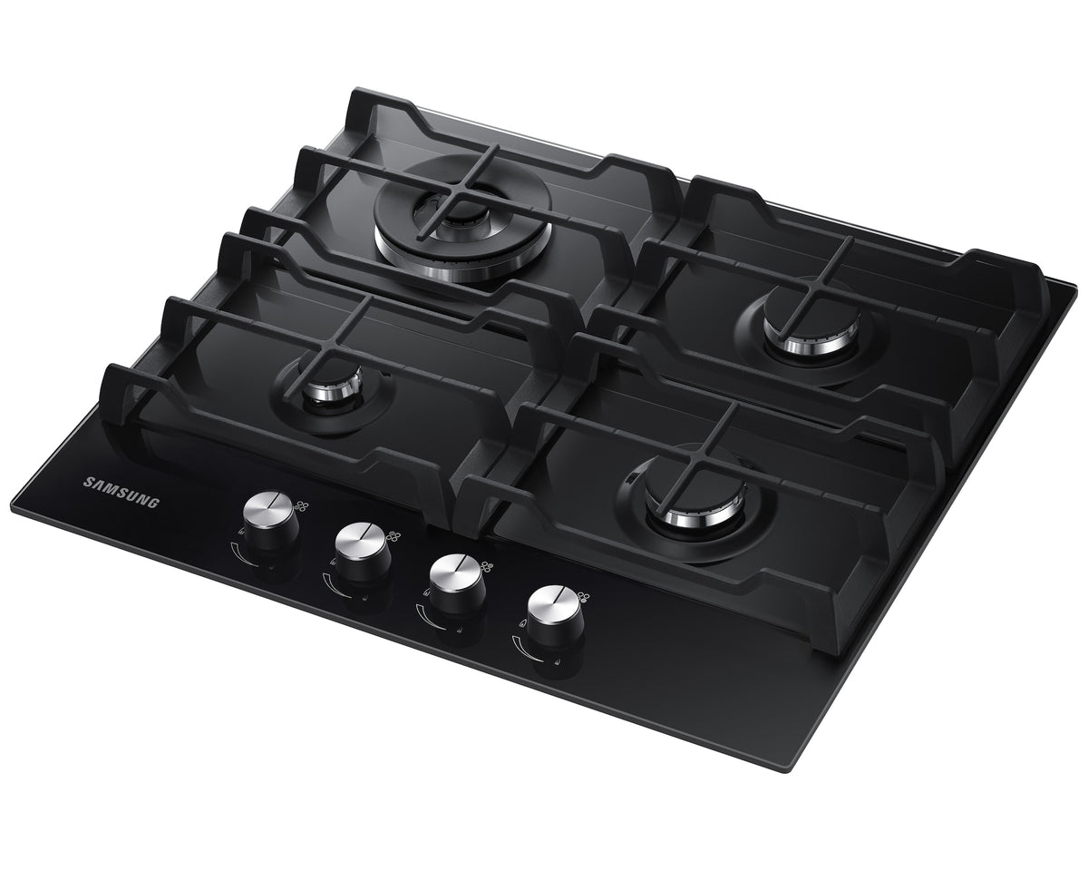 Samsung Gas Hob 60cm 4 Burner Triple Crown Black Glass NA64H3031AK/O1 (New)