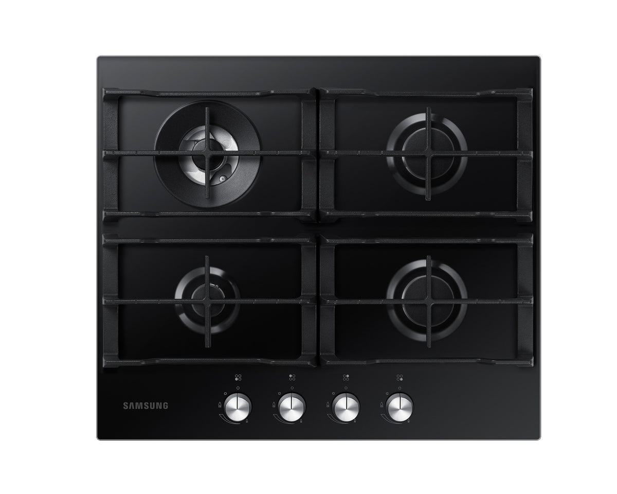 Samsung Gas Hob 60cm 4 Burner Triple Crown Black Glass NA64H3031AK/O1 (New)