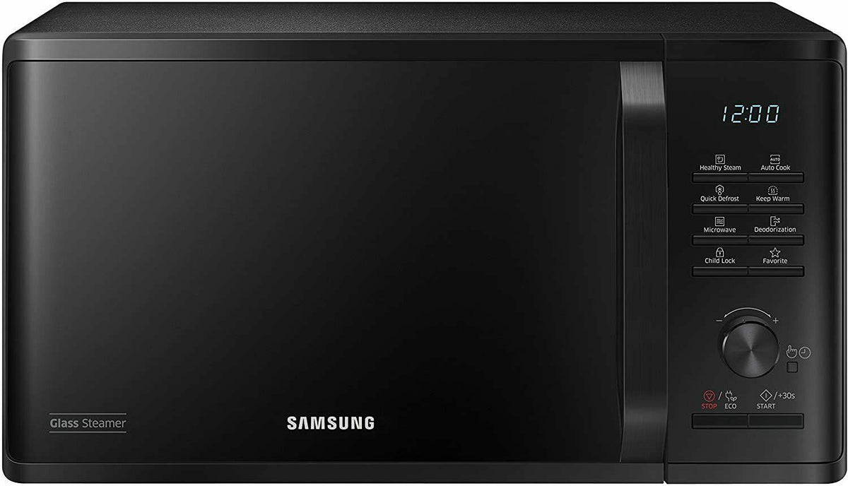 Samsung Solo Microwave Oven With Health Steam 800W 23L Black MS23K3555EK/EU (Renewed)