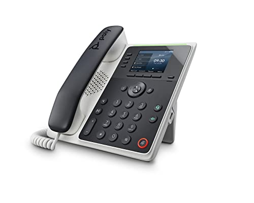 Poly Edge E220 IP Office Phone HD Voice PoE 4 Line Keys NoiseBlockAI (New)
