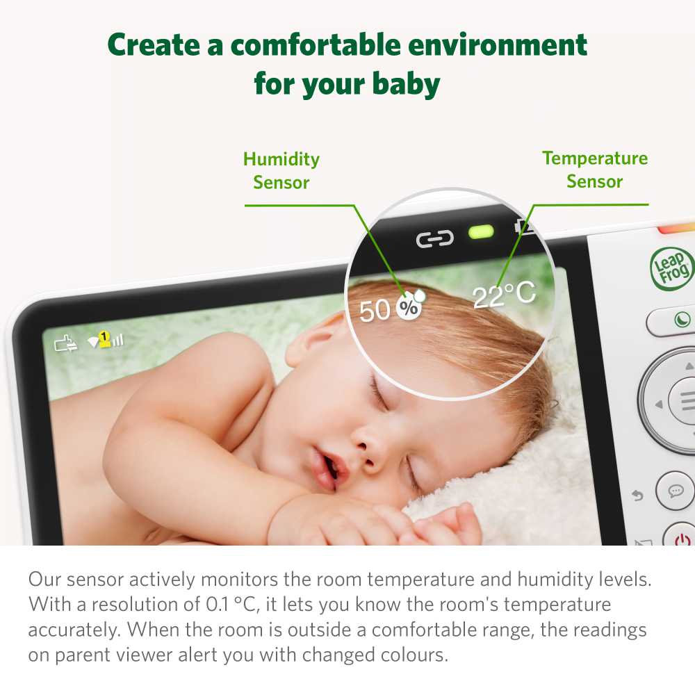 LeapFrog LF815HD Smart Video Baby Monitor 5'' HD Display Colour Night Vision (Refurbished B-Grade)