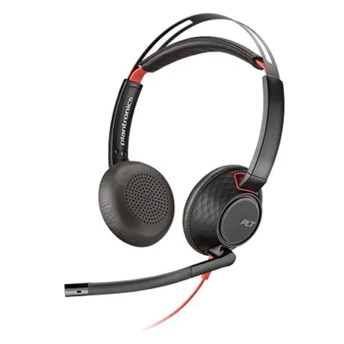 Plantronics Blackwire C5220 Binaural Headset USB Noise Cancelling SoundGuard (Renewed)