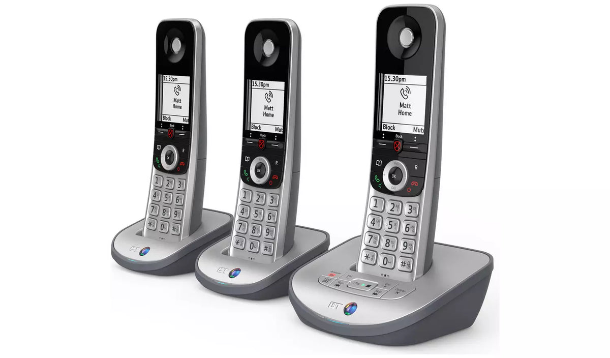 BT Advanced Z Trio Digital Cordless Phone Answering Machine Call Blocking Silver (Renewed)
