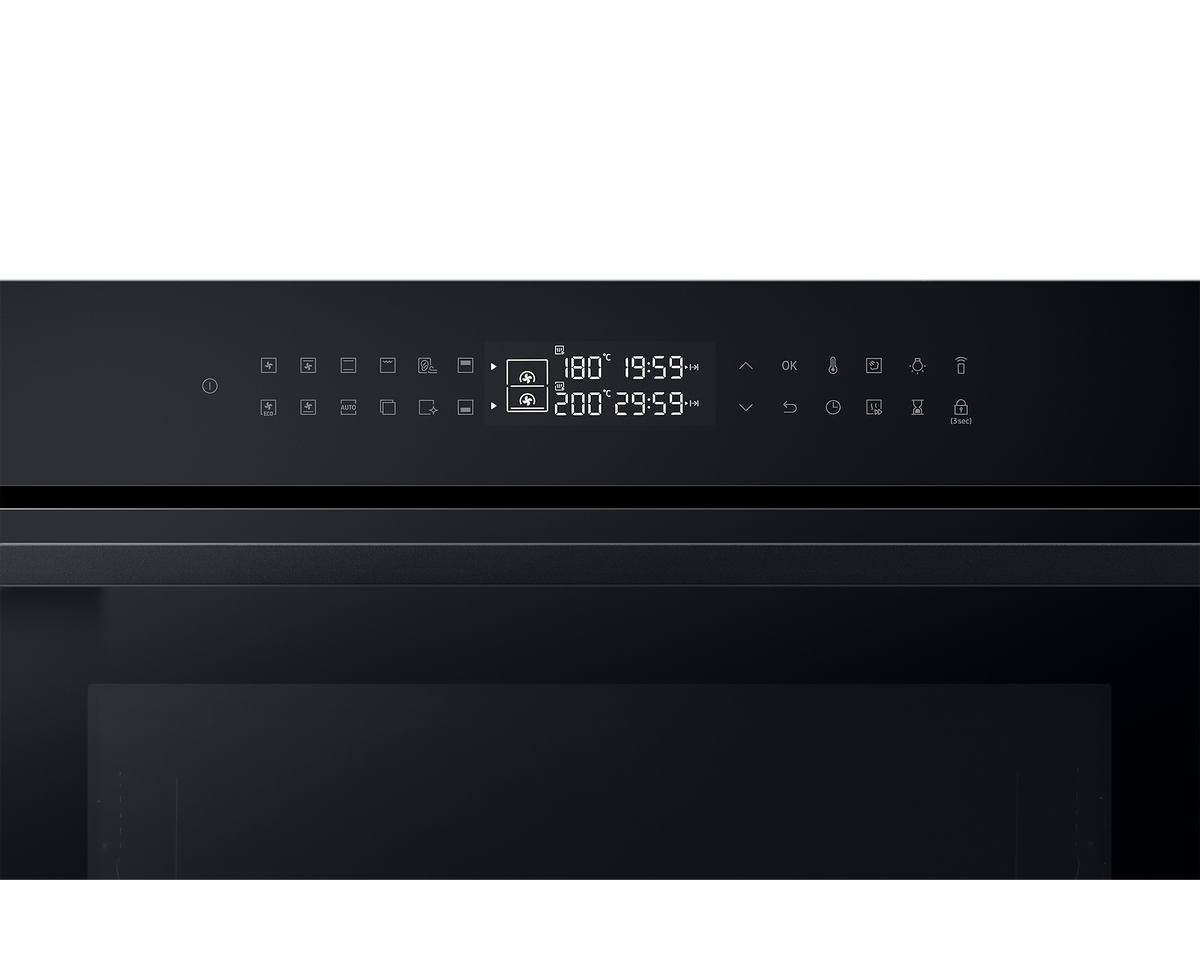 Samsung Series 4 Smart Steam Oven With Dual Cook 76L Black Glass NV7B42503AK/U4 (New)