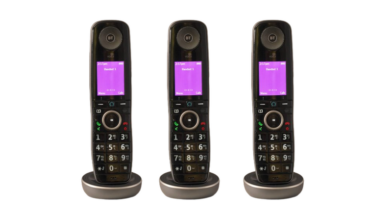 BT Digital Voice Advanced Trio Cordless Home Phone With Alexa Built-In (Renewed)