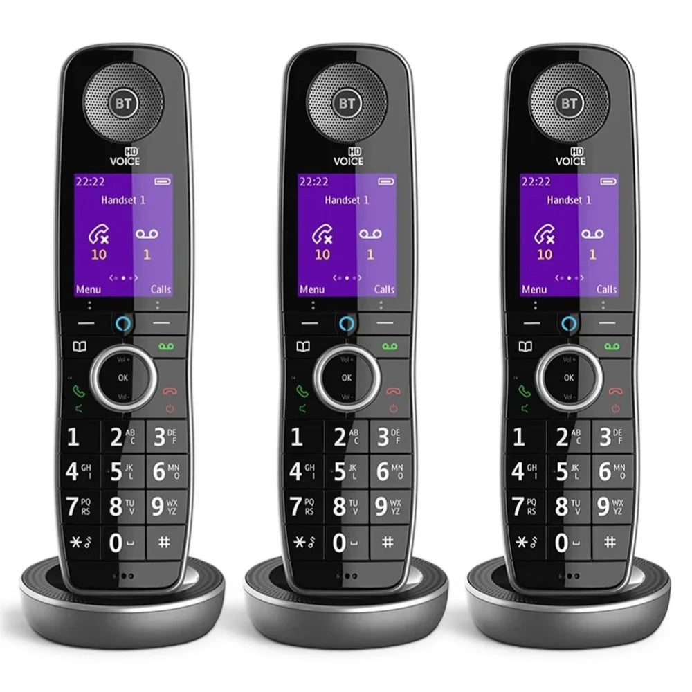 BT Digital Voice Advanced Trio Cordless Home Phone With Alexa Built-In (Renewed)