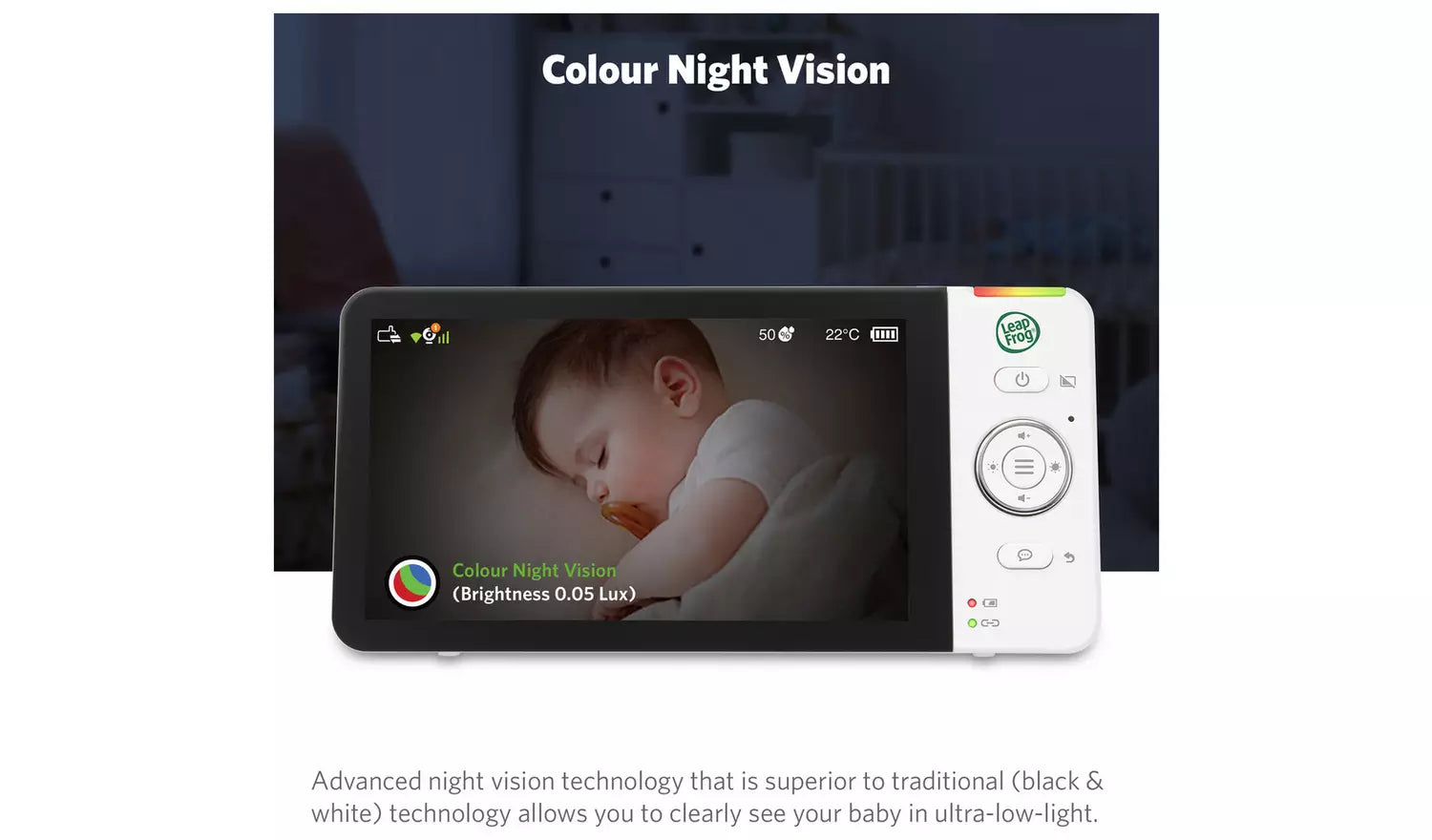 LeapFrog LF2936FHD 5.5'' Remote Access Touch 1080p Smart Video Baby Monitor (Renewed)