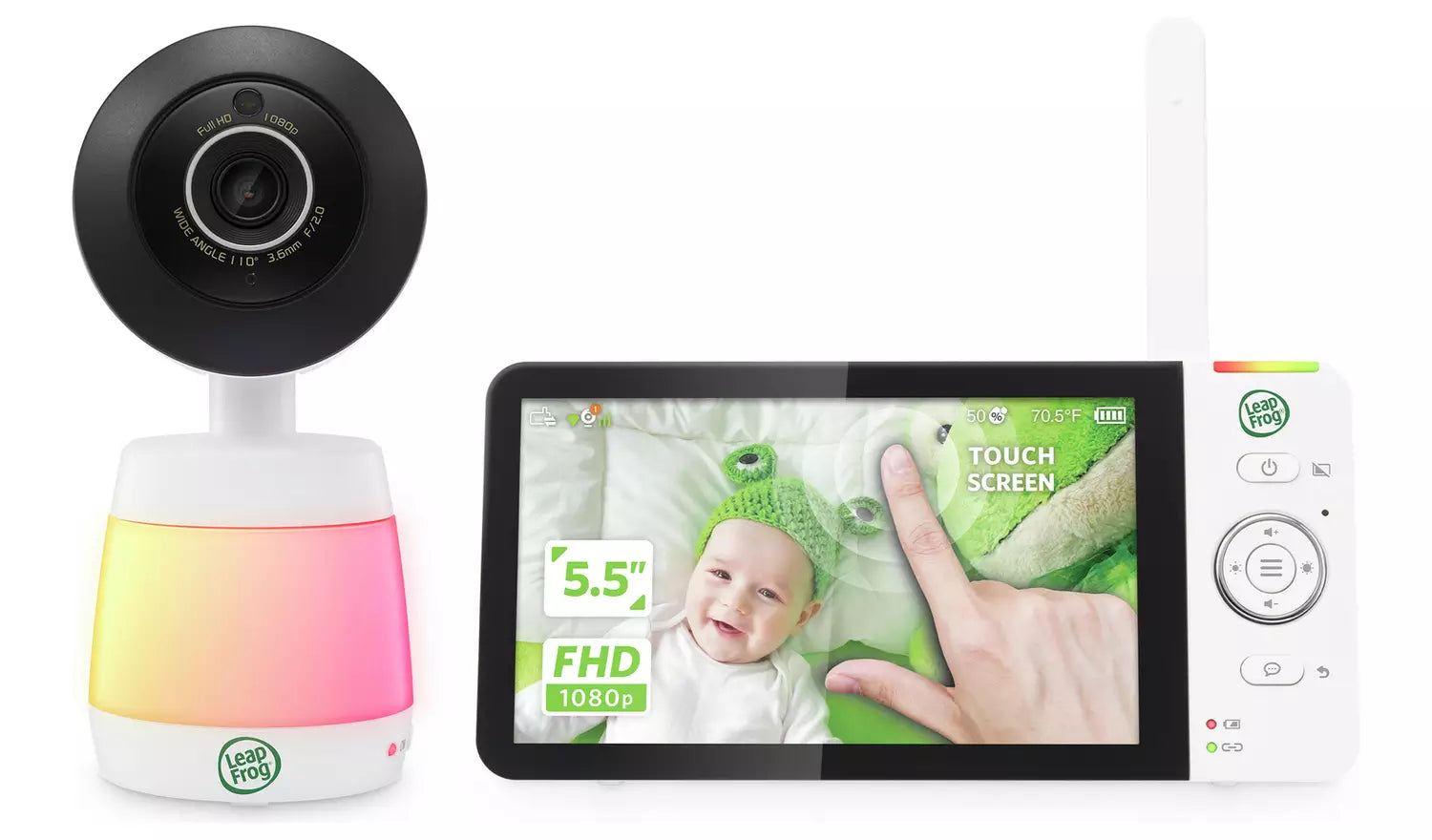LeapFrog LF2936FHD 5.5'' Remote Access Touch 1080p Smart Video Baby Monitor (Renewed)