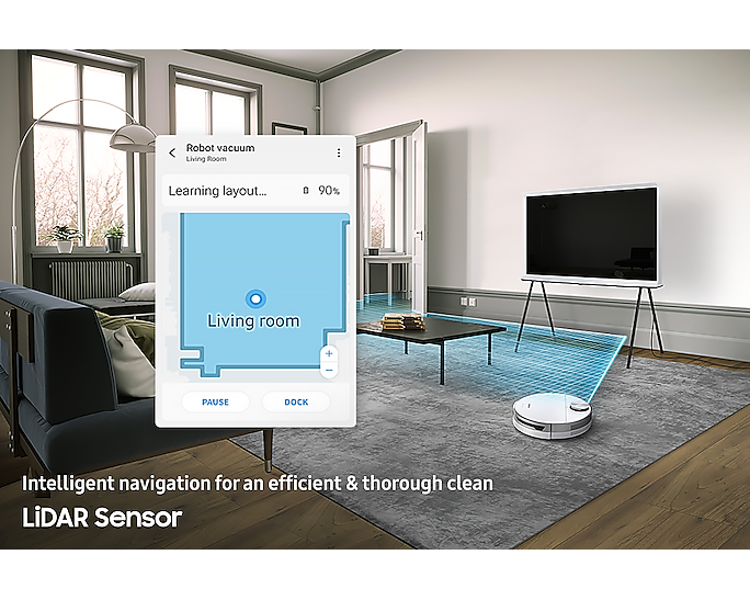 Samsung Robot Vacuum Cleaner Jet Bot AI+ Built-In Clean Station VR50T95735W/EU (Refurbished B-Grade)