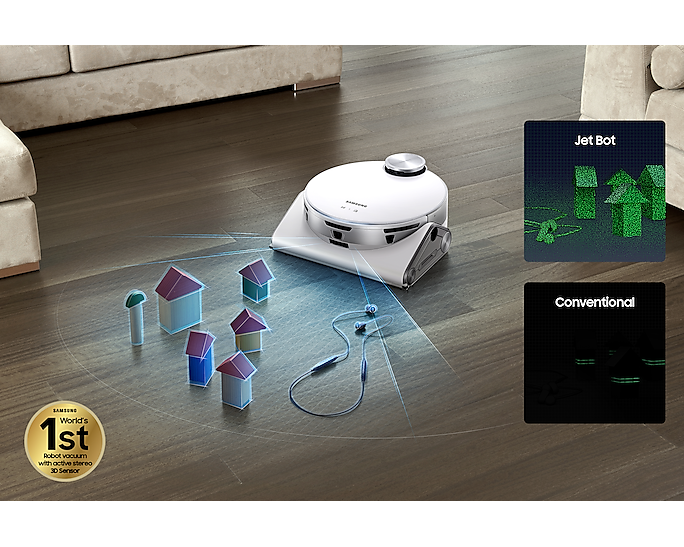 Samsung Robot Vacuum Cleaner Jet Bot AI+ Built-In Clean Station VR50T95735W/EU (Refurbished B-Grade)