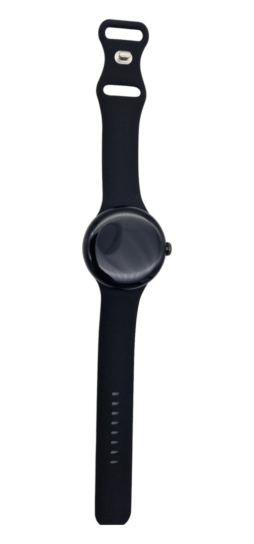 Google Pixel Watch LTE 41mm Matte Black Stainless Steel Black Generic Band (Renewed)