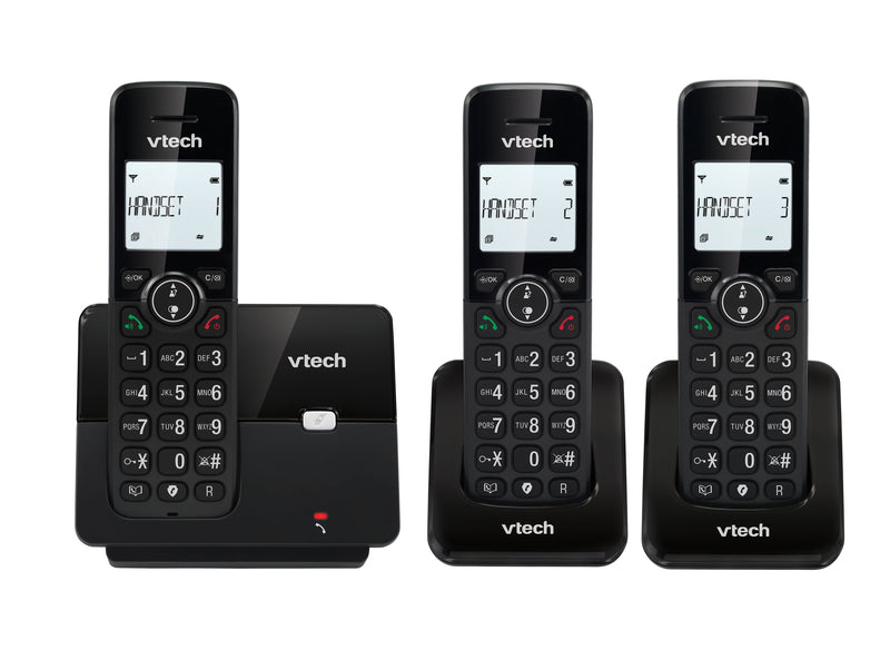 VTech CS2002 Trio Digital Cordless Home Telephone DECT Caller ID Black (Renewed)