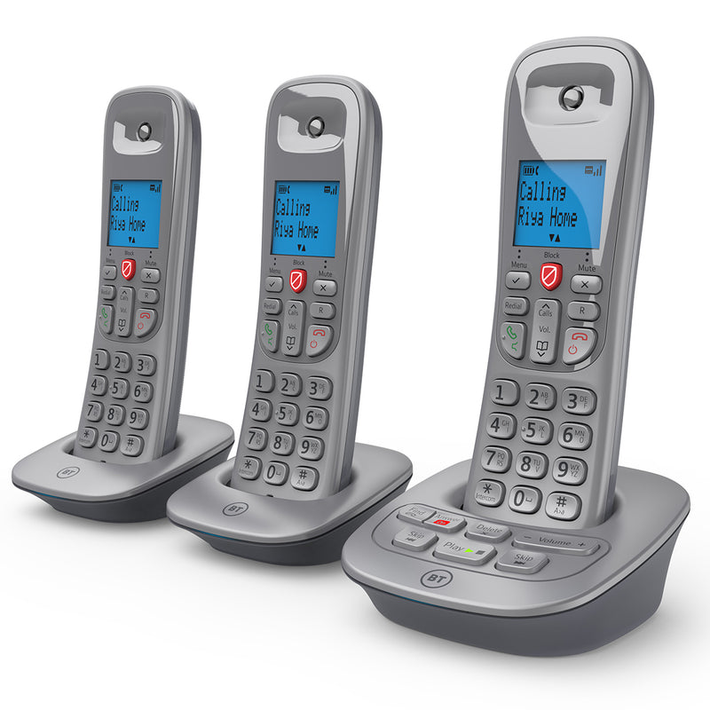BT Digital Cordless Phone 5960 Trio With Call Blocking & Answering Machine (Renewed)