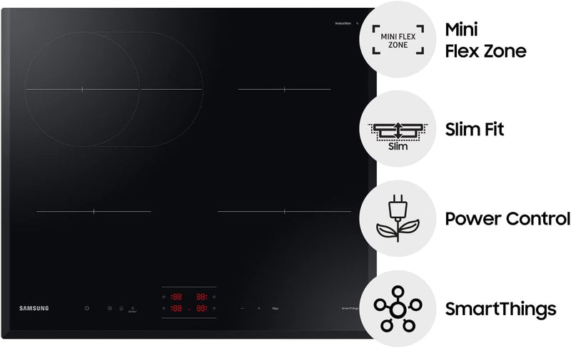 Samsung Electric Built-In Induction Hob 4 Zone Touch Control 60cm NZ64B4015KK/U1 (New)