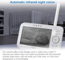 VTech LM808-1W Video Baby Monitor 5'' Screen Temperature Sensor Lullabies (Renewed)