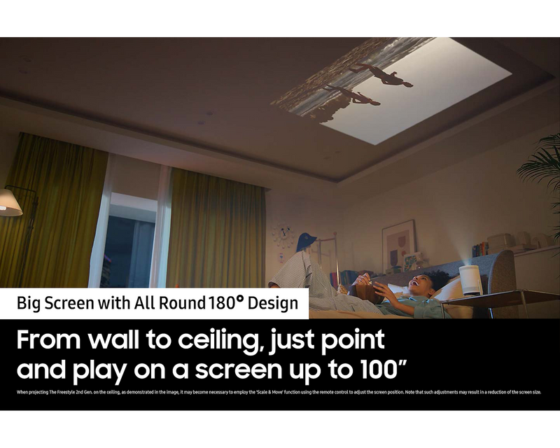 Samsung The Freestyle 2nd Gen TV Projector Portable 1920x1080 SP-LFF3CLAXXXU (Refurbished B-Grade)