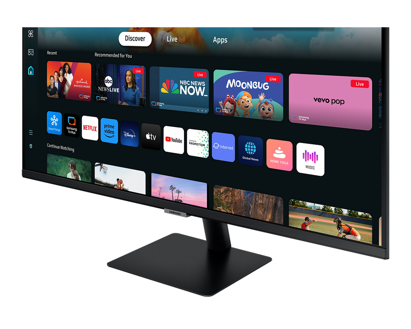 Samsung 27'' Smart Monitor M50D FHD With Speakers and Remote LS27DM500EUXXU (Renewed)