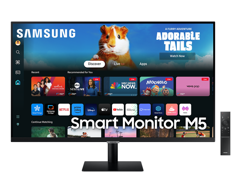 Samsung 27'' Smart Monitor M50D FHD With Speakers and Remote LS27DM500EUXXU (New / Open Box)