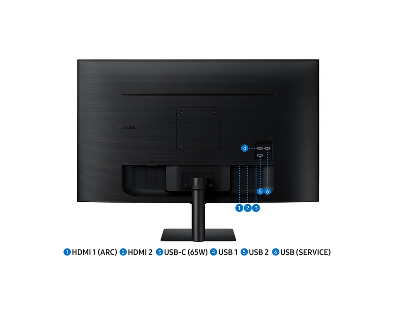 Samsung 32'' Smart Monitor M70D UHD With Speakers And Remote LS32DM700UUXXU (New / Open Box)
