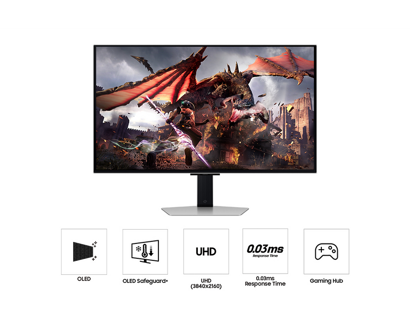 Samsung 32'' Gaming Monitor Smart Odyssey OLED G80SD UHD 240Hz LS32DG802SUXXU (Renewed)