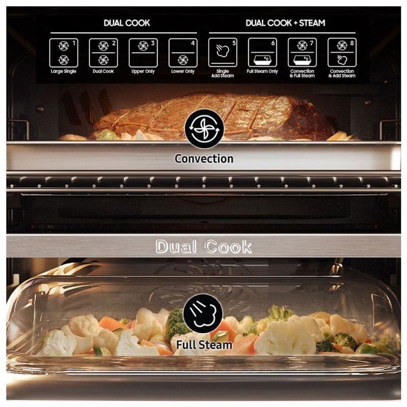 Samsung 76L Oven With Dual Cook Steam & Touch Control Series 6 NV7B6675CAN/U4 (New)