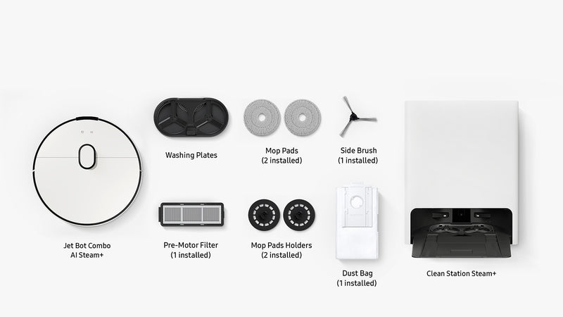 Samsung Robot Vacuum Cleaner Bespoke Jet Bot Combo AI+ 3-in-1 VR7MD97714G/EU (New / Open Box)