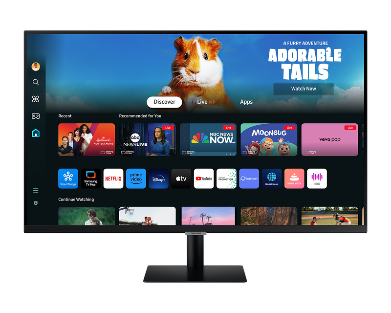 Samsung 32'' Smart Monitor M50D FHD With Speakers and Remote LS32DM500EUXXU (Renewed)