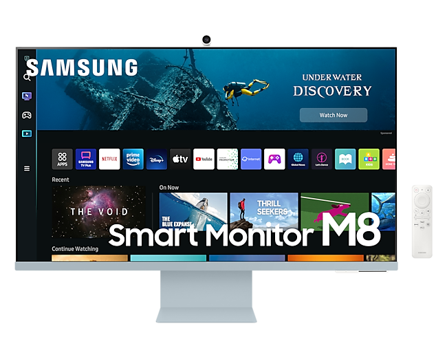 Samsung UHD Smart Monitor 32'' M80B With Speakers & Remote Blue LS32BM80BUUXXU (Refurbished B-Grade)