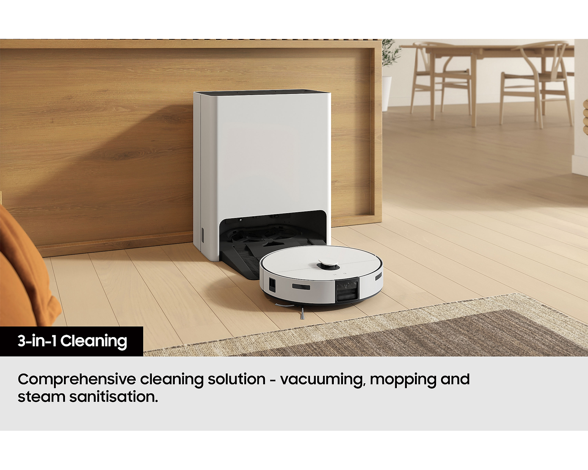 Samsung Robot Vacuum Cleaner Bespoke Jet Bot Combo AI+ 3-in-1 VR7MD97714G/EU (Refurbished B-Grade)