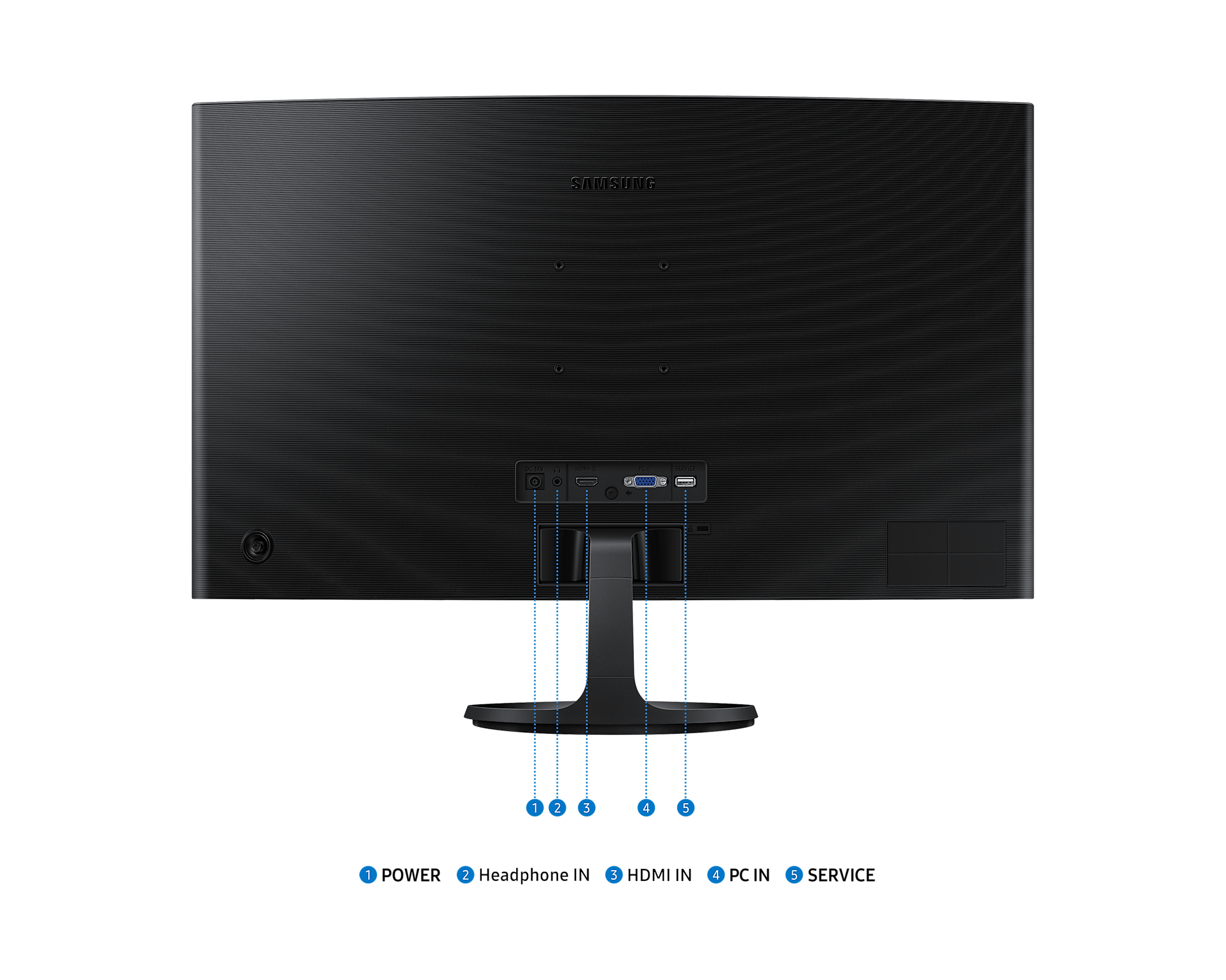Samsung 27'' Curved Monitor FullHD 100Hz 1920x1080 HDMI VGA LS27D360GAUXXU (Renewed)