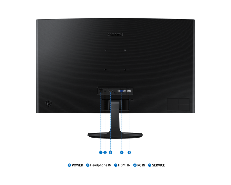 Samsung 27'' Curved Monitor FullHD 100Hz 1920x1080 HDMI VGA LS27D360GAUXXU (Renewed)