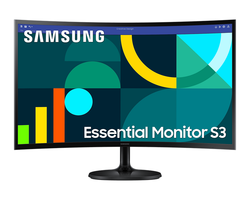Samsung 27'' Curved Monitor FullHD 100Hz 1920x1080 HDMI VGA LS27D360GAUXXU (Renewed)
