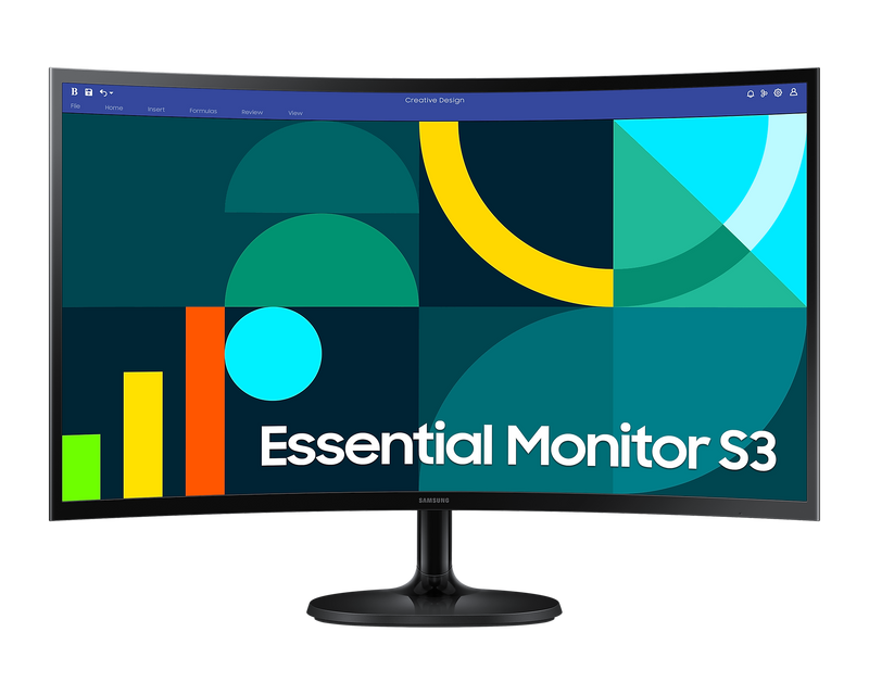 Samsung 27'' Curved Monitor FullHD 100Hz 1920x1080 HDMI VGA LS27D360GAUXXU (Renewed)