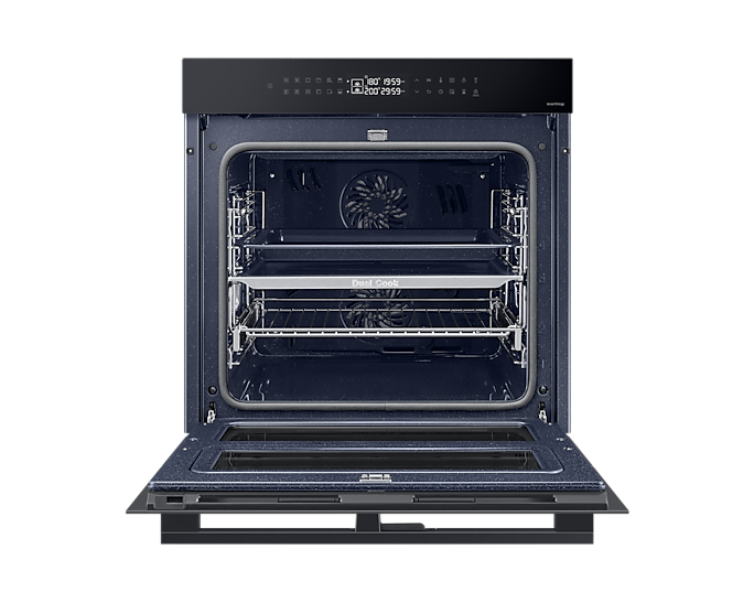 Samsung Smart Oven 76L Series 4 With Dual Cook Flex Black Glass NV7B4355VAK/U4 (New / Open Box)